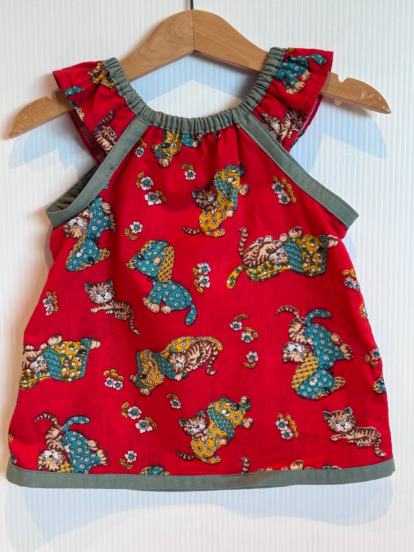 Vintage Fabric 1yr old dress/top