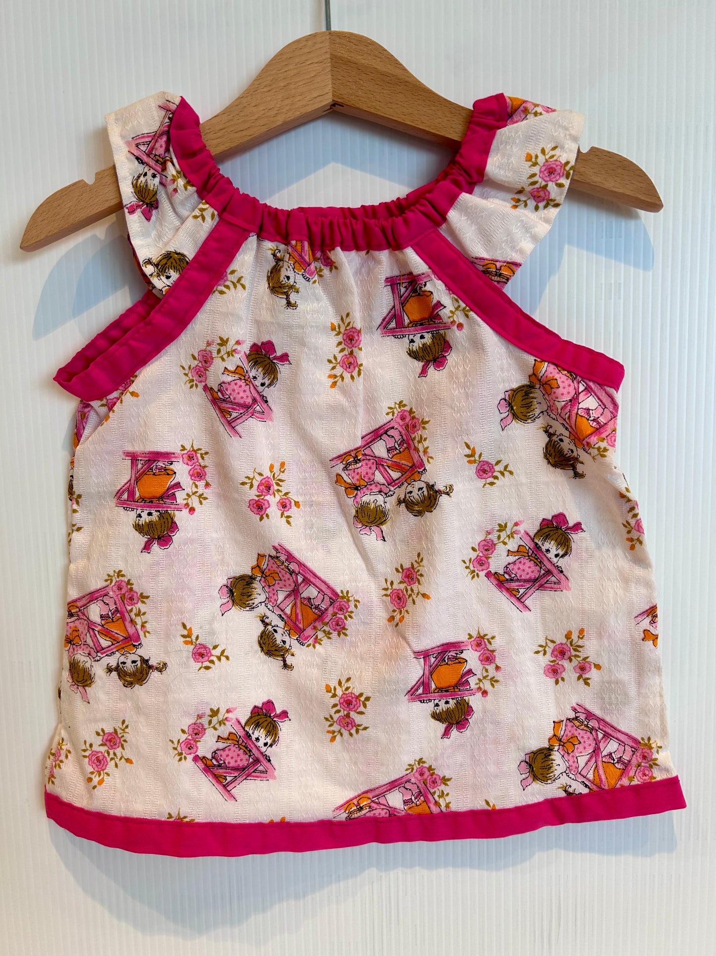 Vintage Fabric 1yr old dress/top