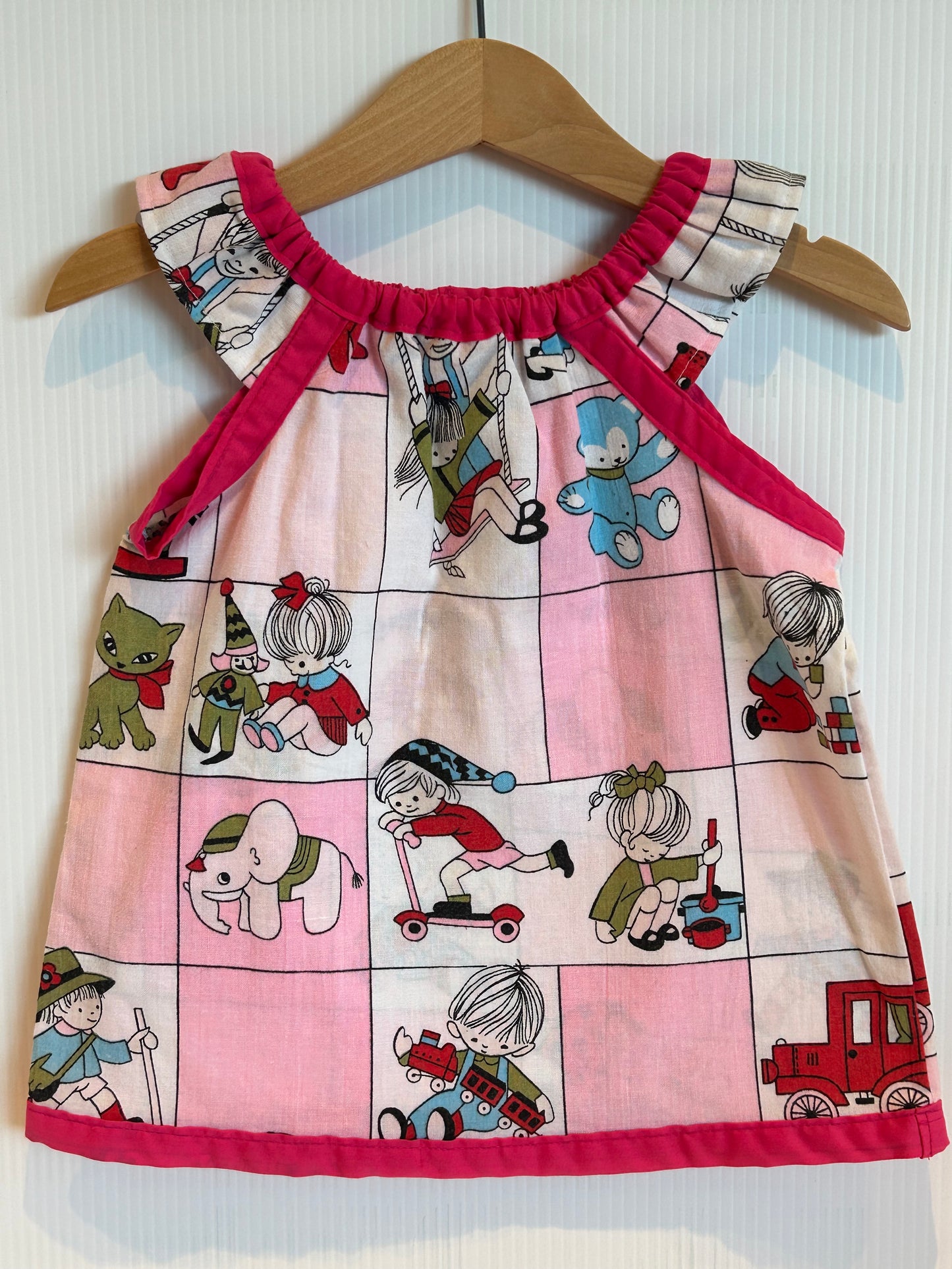 Vintage Fabric 1yr old dress/top